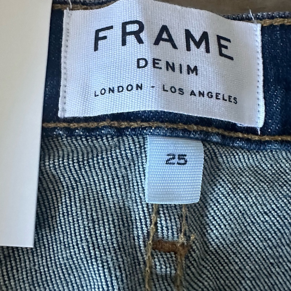 NWT FRAME High Rise Straight JEANS - Picture 5 of 6